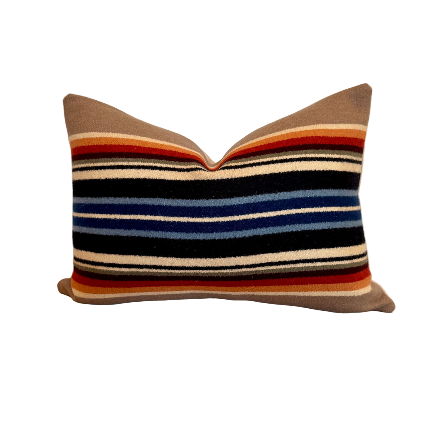 Archival Serape Gray Horse Khaki Pillow Cover