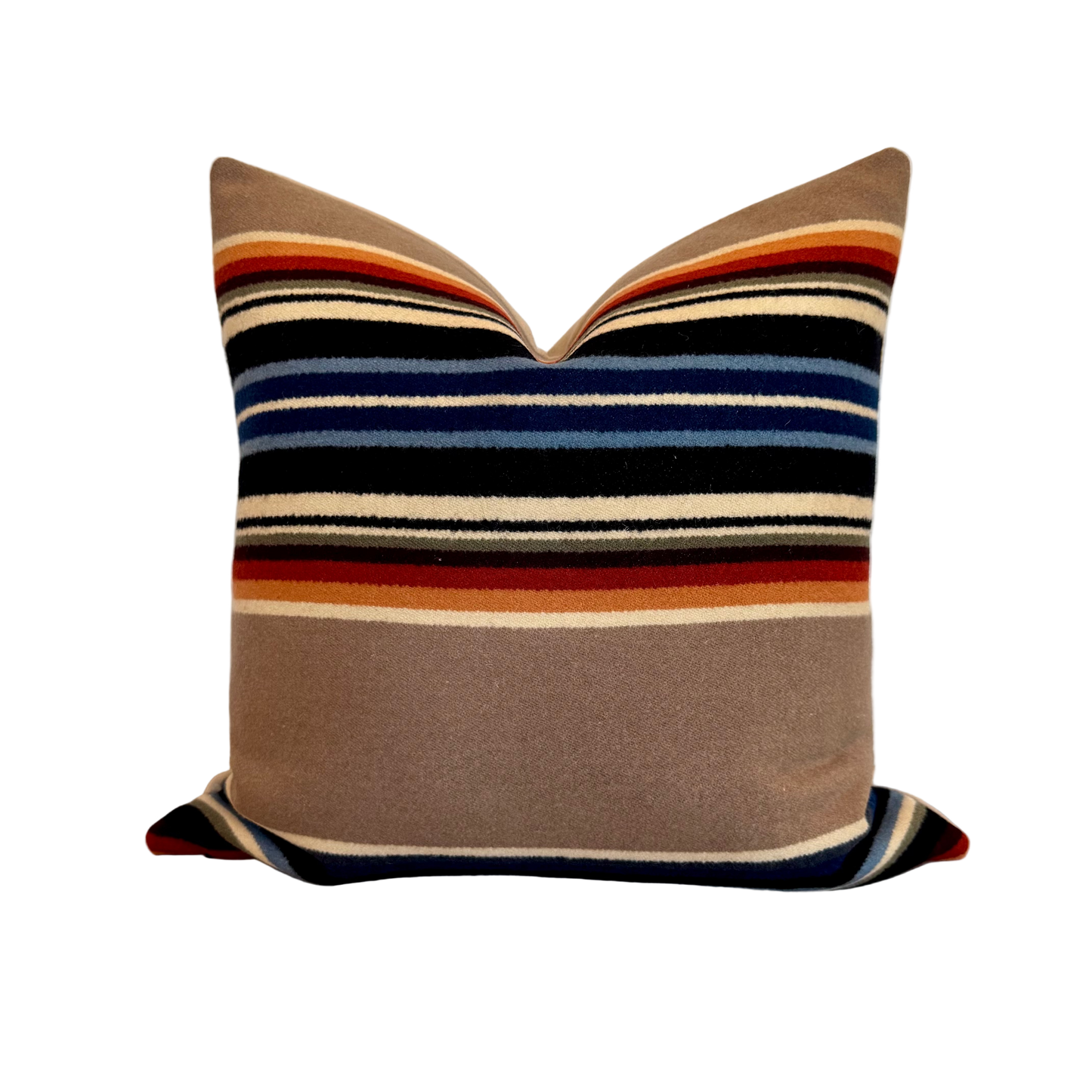 Archival Serape Gray Horse Khaki Pillow Cover