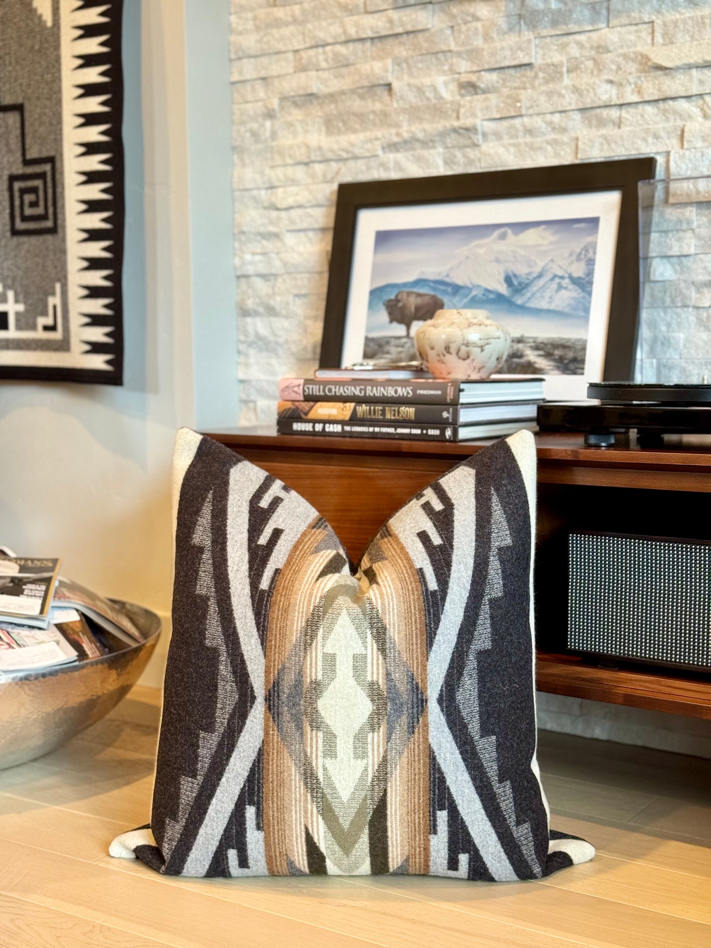 Tumalo Ridge Charcoal Pillow Cover 24X24