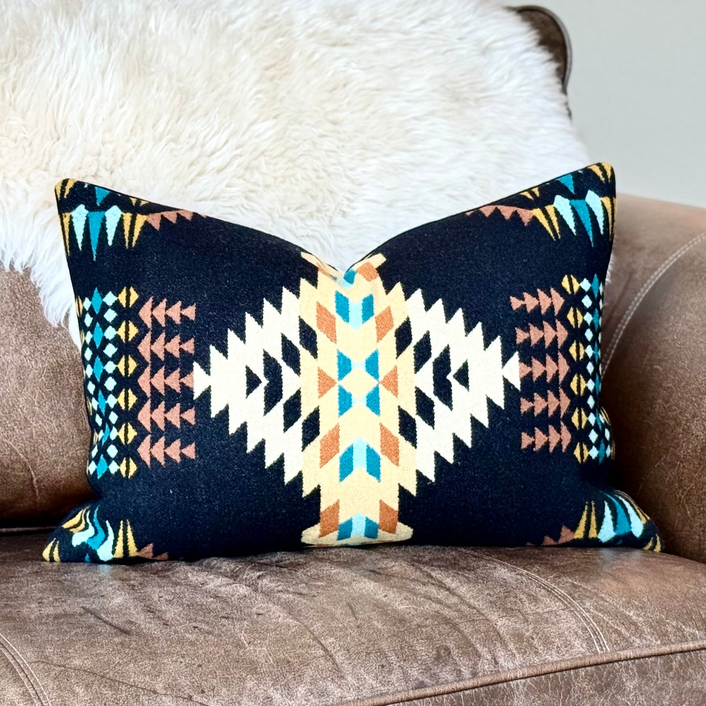 Rancho Arroyo Black Pillow Cover
