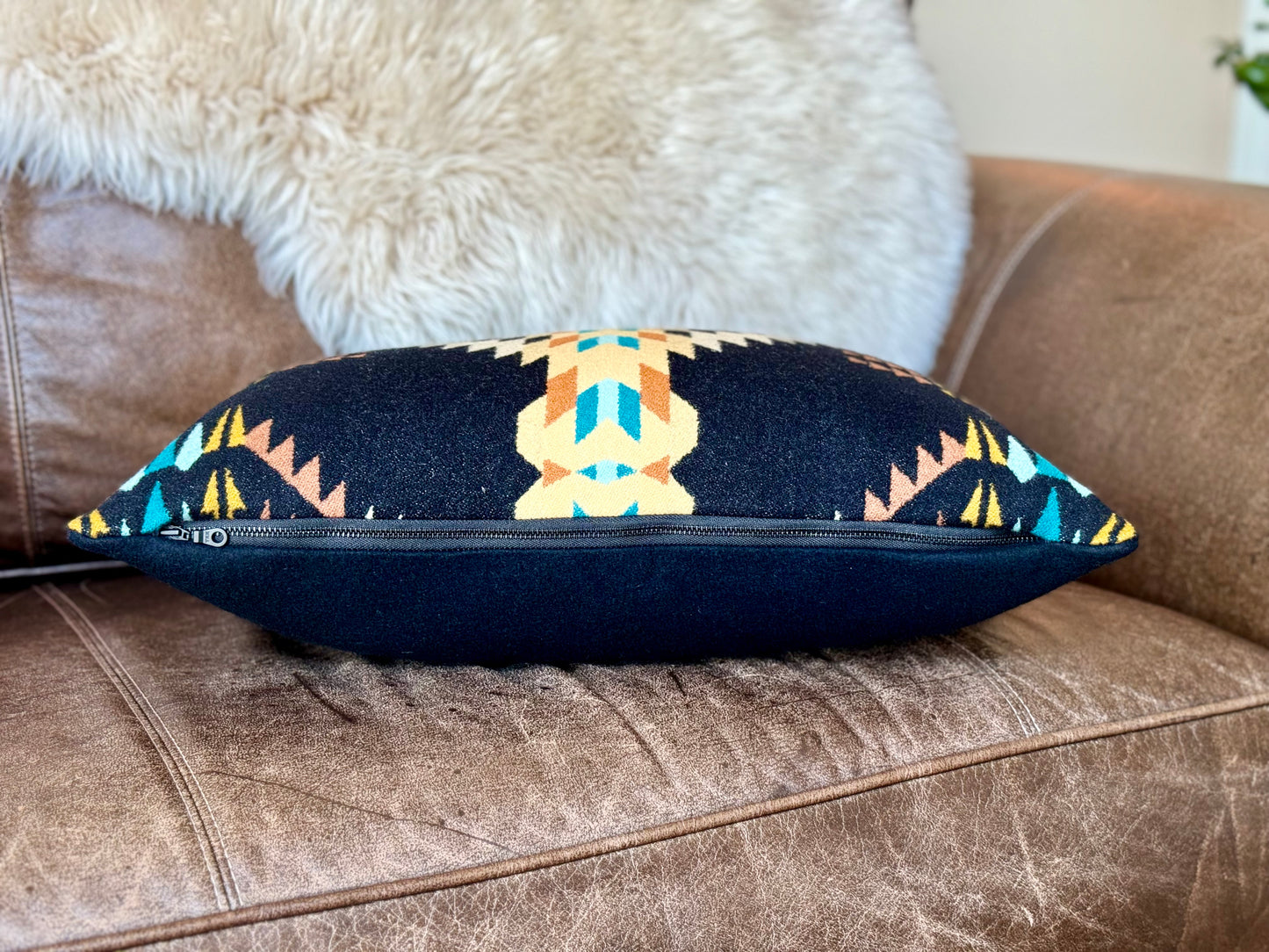 Rancho Arroyo Black Pillow Cover