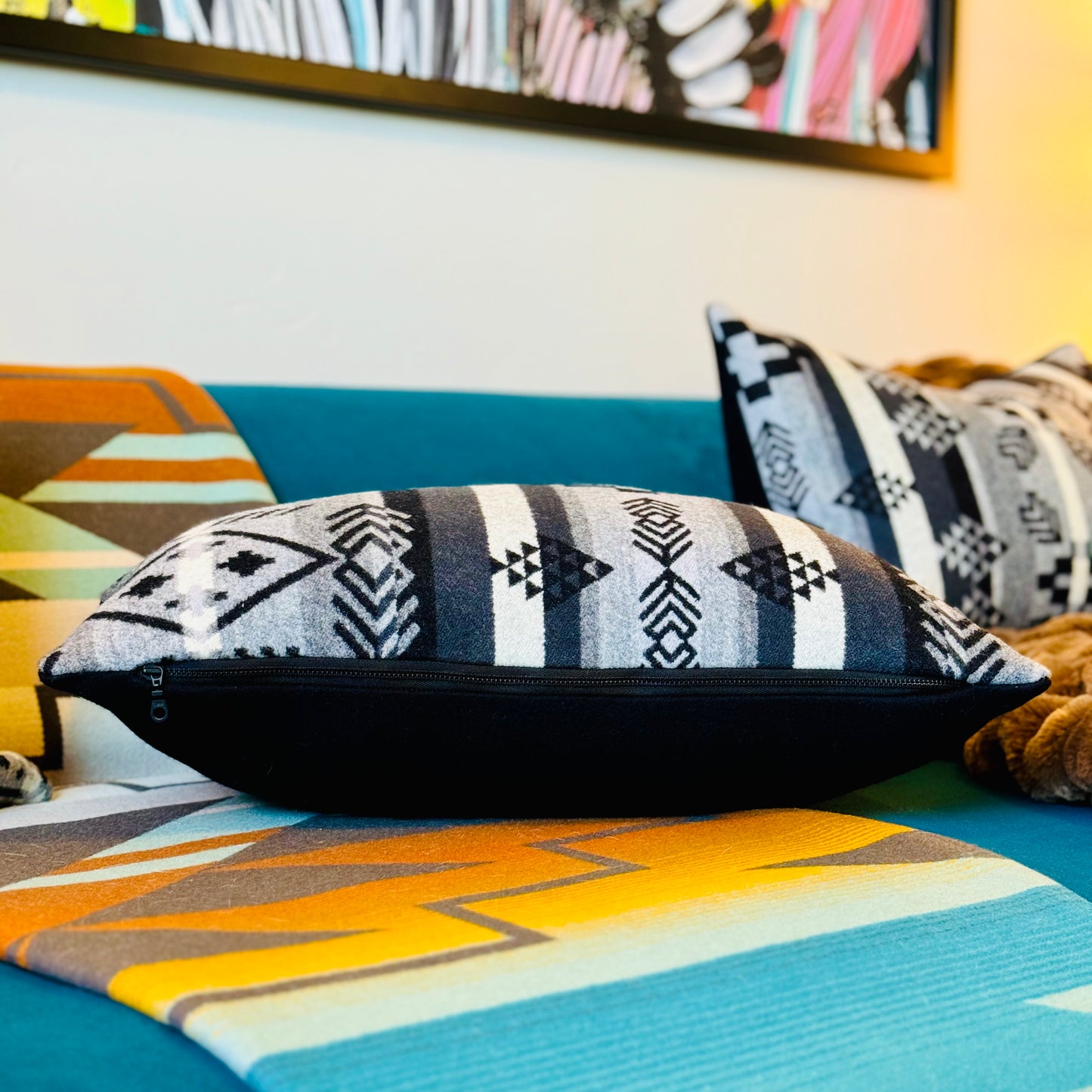 Greyscale Pillow Cover