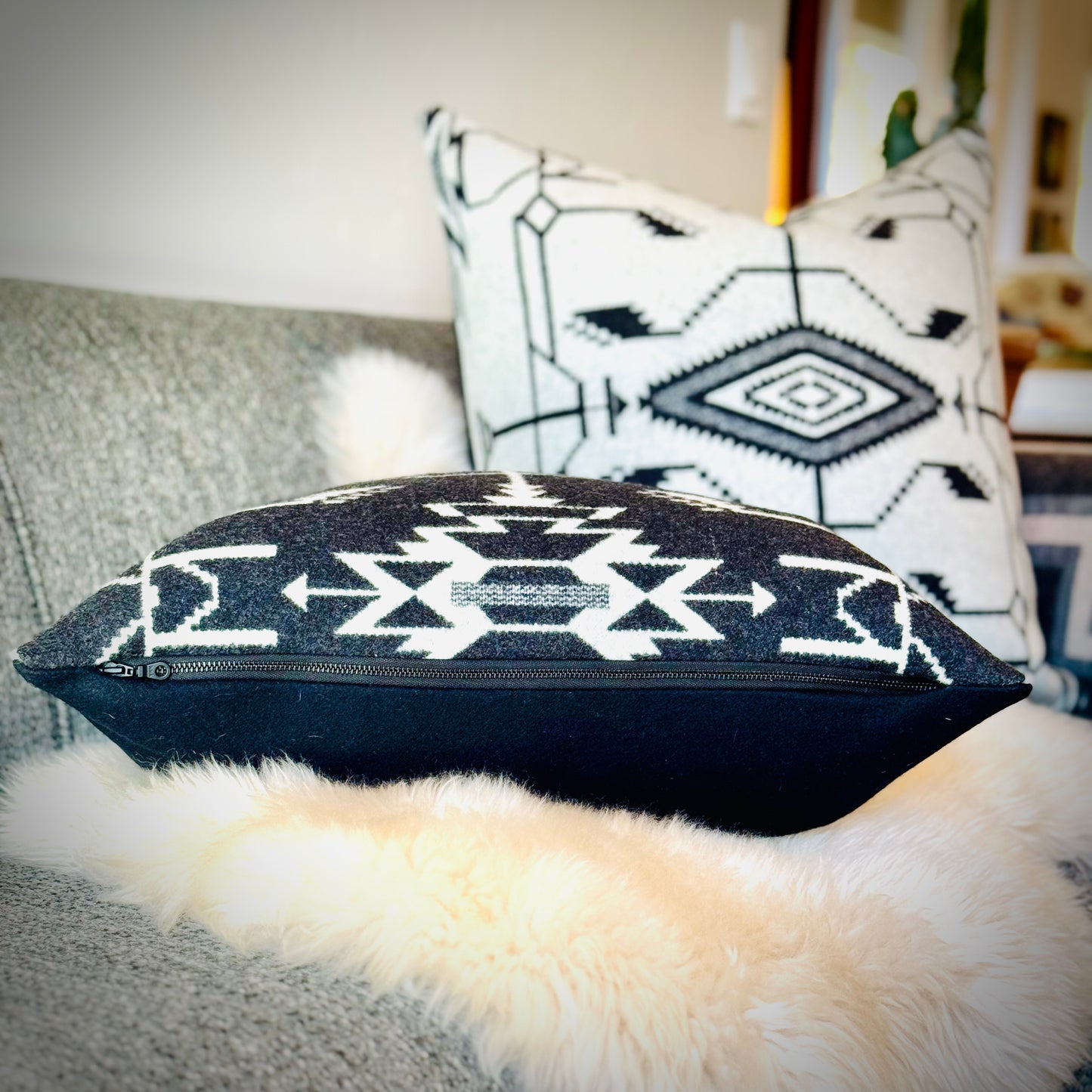 Tsi Mayoh Gray Pillow Cover
