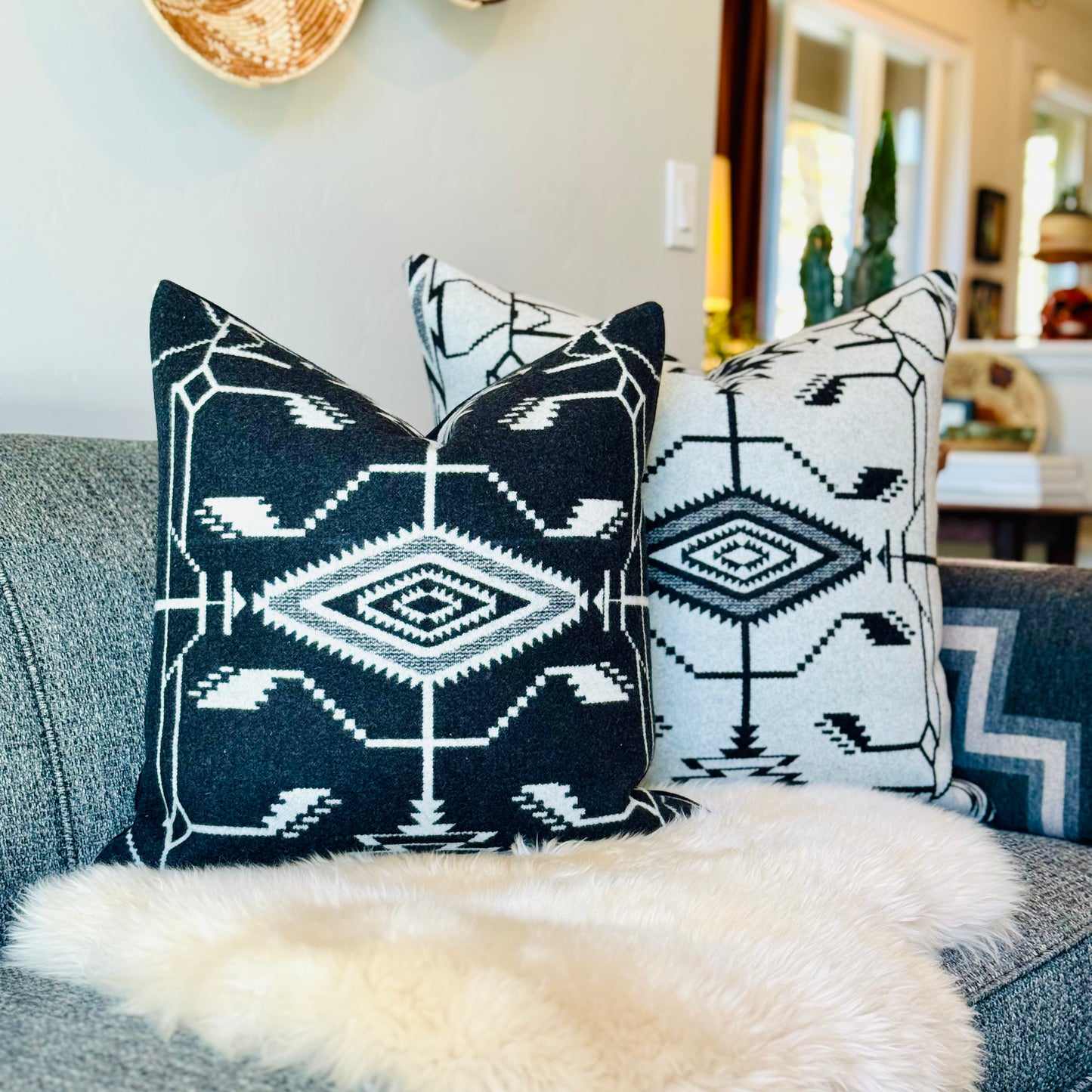 Tsi Mayoh Gray Pillow Cover