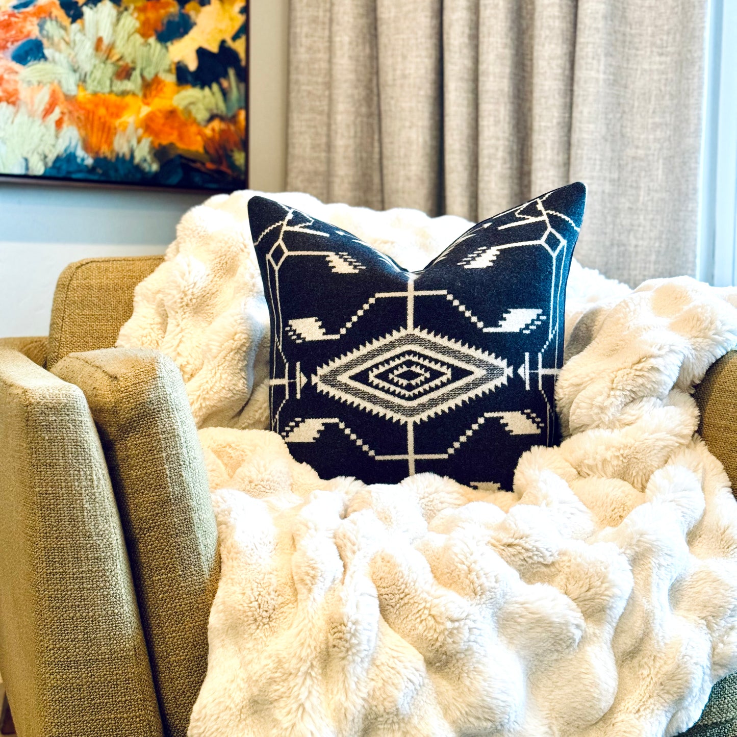 Tsi Mayoh Gray Pillow Cover