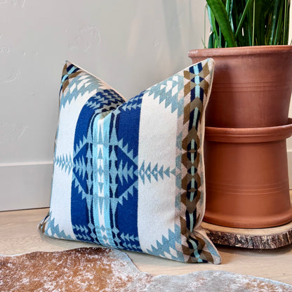Rancho Arroyo Blue Stripe Pillow Cover 20X20